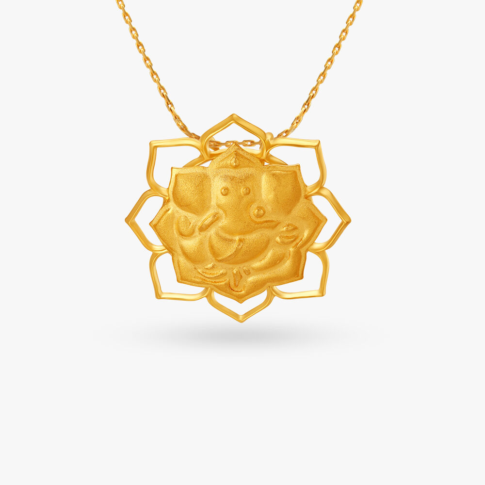Ganesha pendant best sale tanishq