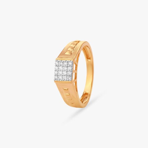 Regal Grid Diamond Ring for Men