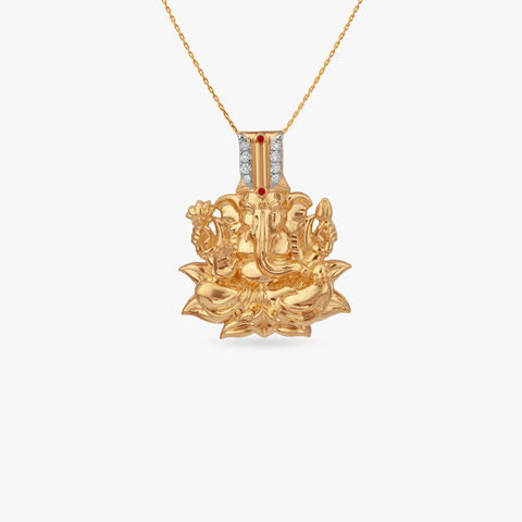 Eternal Ganesha Diamond Pendant