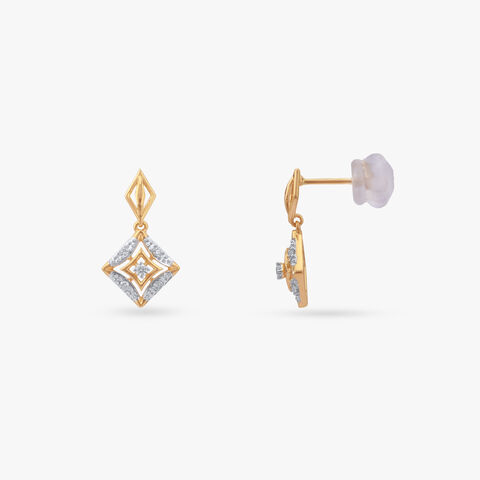 Stellar Maze Diamond Drop Earrings