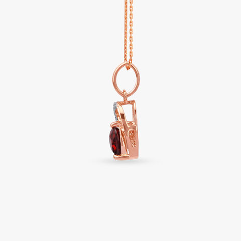 Crimson Embrace Diamond Pendant