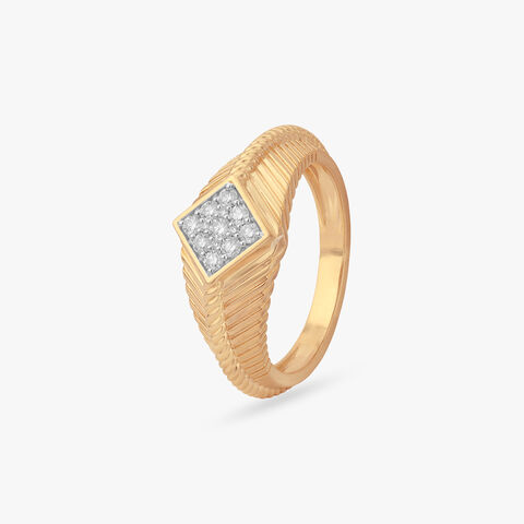 Bold Symmetry Diamond Ring For Men