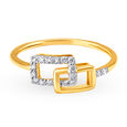 14KT Yellow Gold Diamond Finger Ring,,hi-res image number null