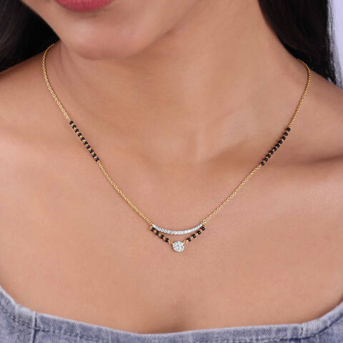 Sleek Orbit Diamond Mangalsutra