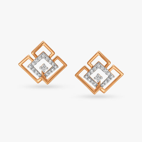 Minimalistic Chic Diamond Stud Earrings