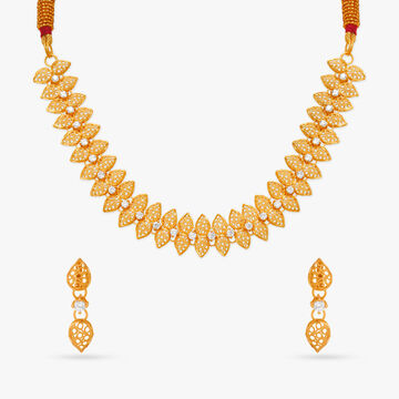 Regal Leafy Necklace Set