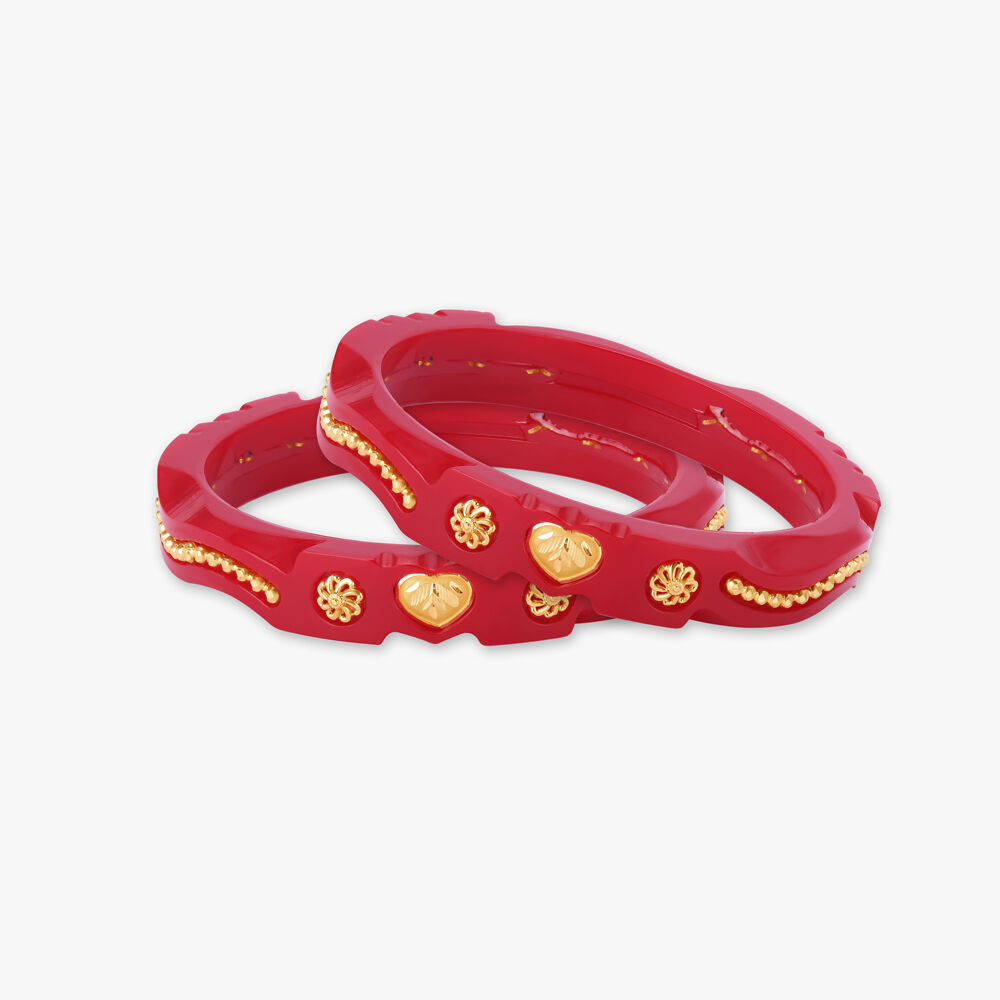 Tanishq gold pola bangles on sale