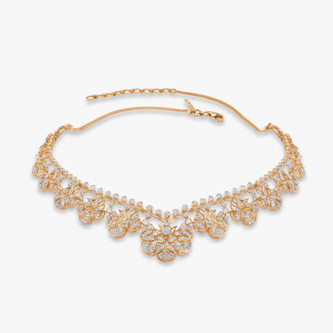 Gilded Serenity Diamond Necklace Set