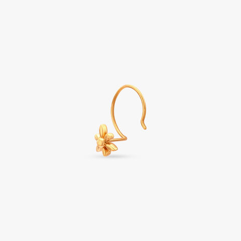 Pointed Petal Gold Nose Pin