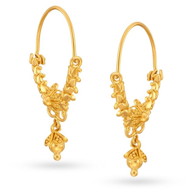 Mesmerizing Jali Work Gold Drop Earrings,,hi-res image number null