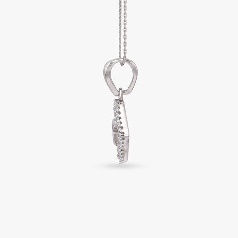 Radiant Swastik Silver Pendant