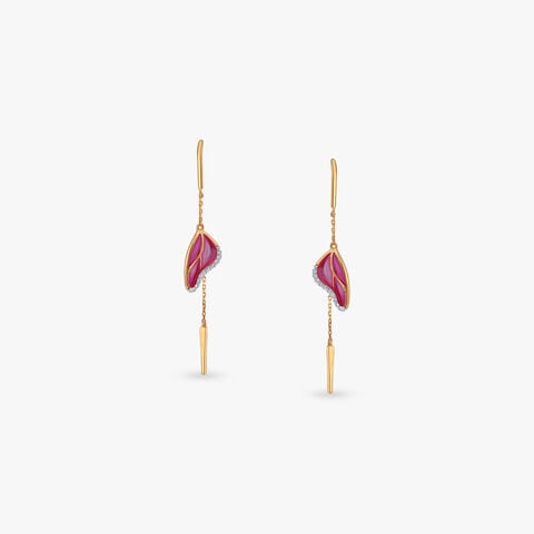 Velour Wing Diamond Drop Earrings