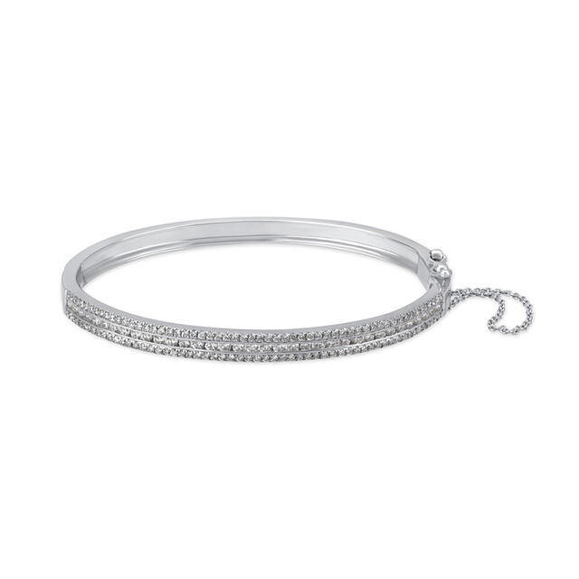 Chic White Gold Bangle,,hi-res image number null
