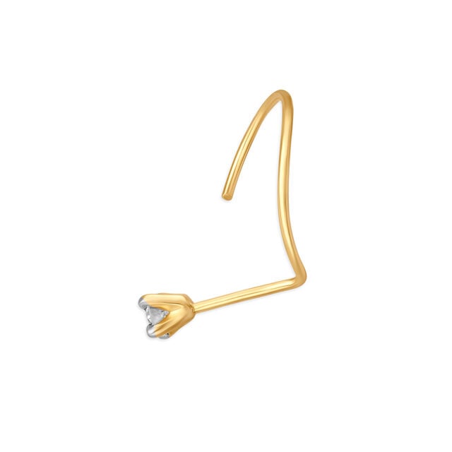 Sublime Gold and Diamond Nose Pin,,hi-res image number null