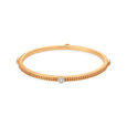 14 Karat Yellow Gold Eclectic Diamond Bangle,,hi-res image number null