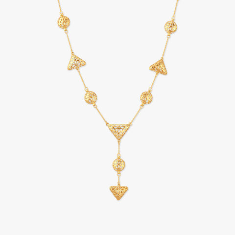 Triangle Charm Gold Necklace