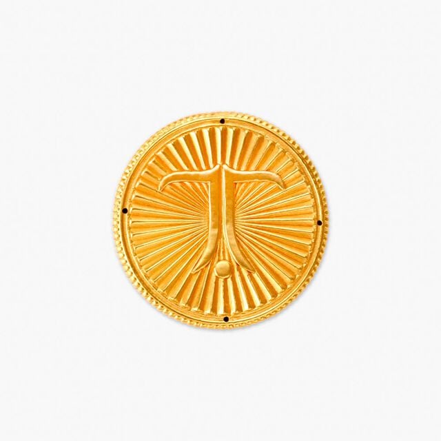 Sitting Ganesh Motif 22 Karat Gold Coin,,hi-res image number null