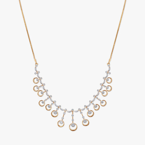 Dazzling Orbit Diamond Necklace Set