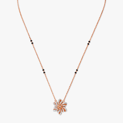 Floral Swirl Diamond Mangalsutra