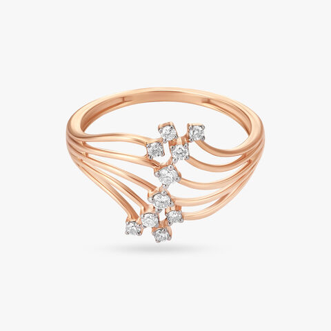 Effortlessly Glamorous Diamond Layered Finger Ring