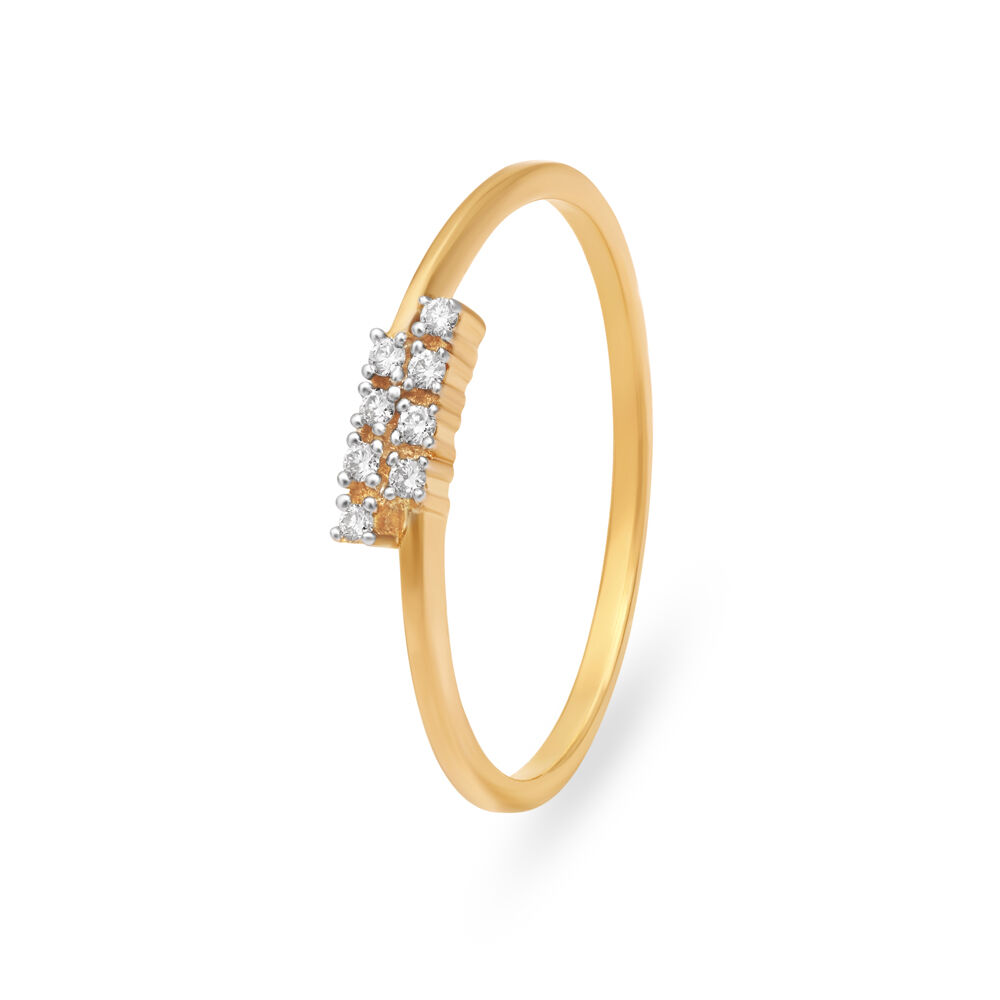 Mia By Tanishq 14kt Rose Gold Diamond Finger Ring | Diamond finger ring,  Rose gold diamonds, Gold rings