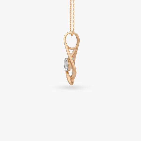 Sculpted Curve Diamond Pendant