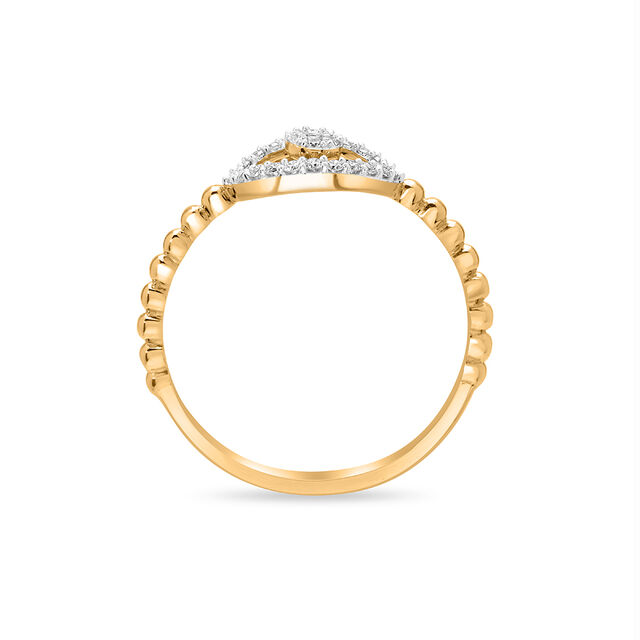 14 KT Yellow Gold Round Diamond Ring,,hi-res image number null
