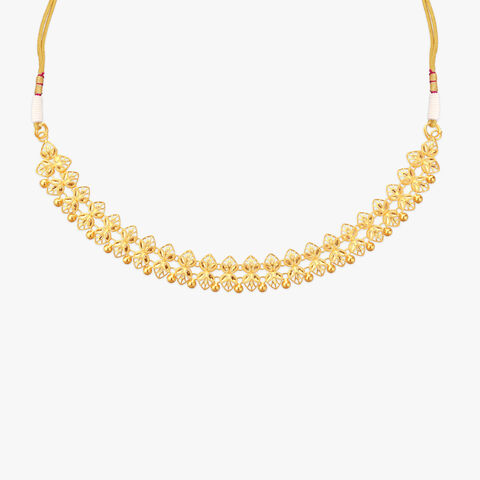 Marigold Garland Gold Necklace Set