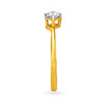 Minimal 18 Karat Yellow Gold And Diamond Finger Ring,,hi-res image number null