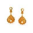 Teardrop Kundan Gold Drop Earrings,,hi-res image number null