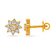 Stunning Flower Gold Stud Earrings,,hi-res image number null