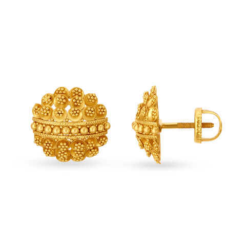 Rawa Work Gold Stud Earrings