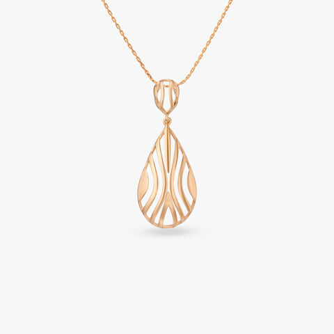 Fluid Rhythm Gold Pendant