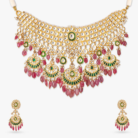 Necklace Set with Kundan-Style Stones
