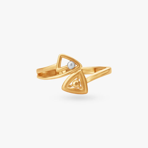 Twin Triad Gold Ring