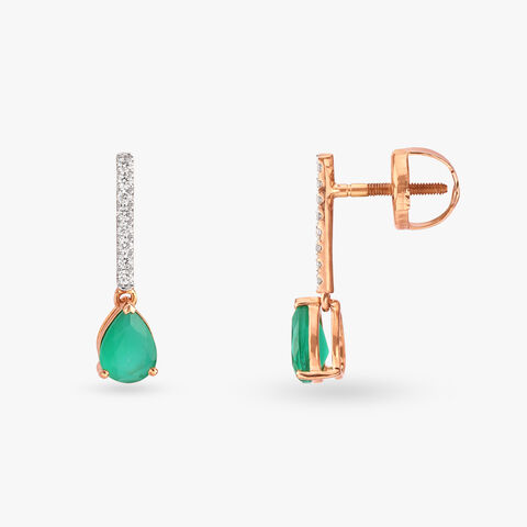 Verdant Diamond Drop Earrings