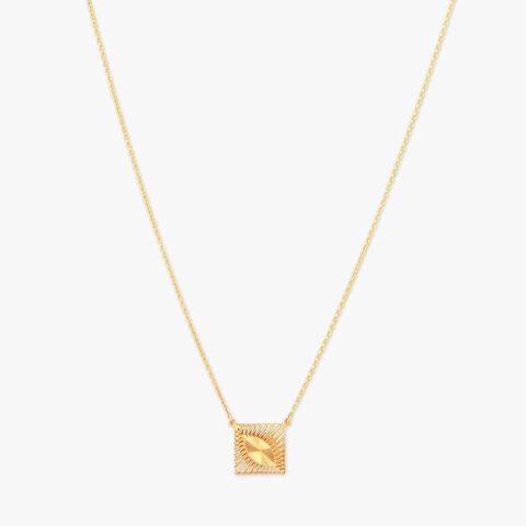 Frame Leaf Gold Necklace