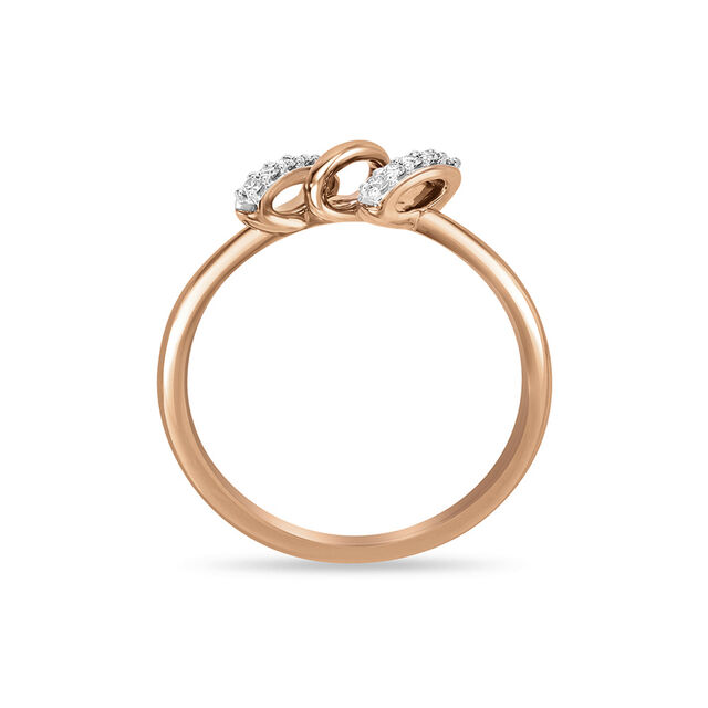 14 KT Rose Gold Stylish Ring,,hi-res image number null