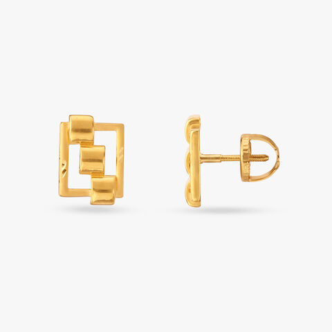 Seraphic Gold Stud Earrings
