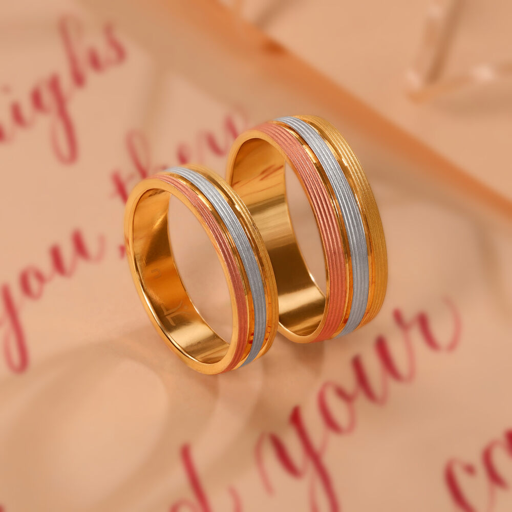 Gold rings on sale for couples tanishq