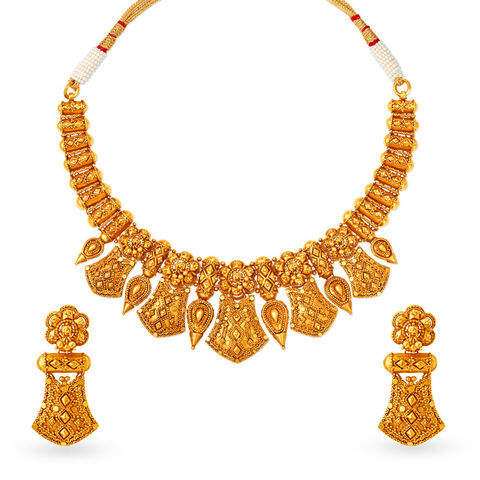 Opulent Antique Gold Necklace Set