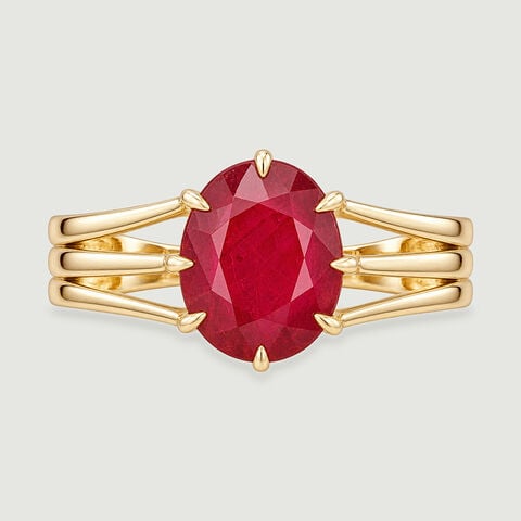 Bold Contemporary Ruby Ring