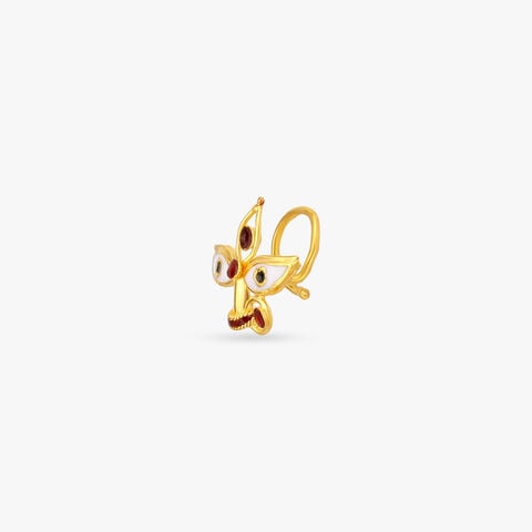 Divine Durga Gold Nose Pin