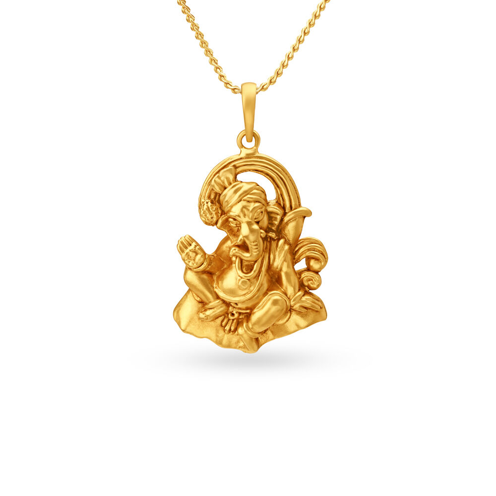 Gold ganesh deals pendant tanishq online