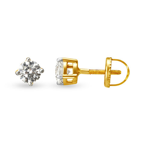 Brilliant Sparkle Diamond Stud Earrings