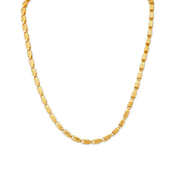 Urbane Gold Chain For Men with Carved Design