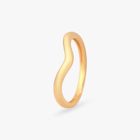Whisper Wave Gold Ring