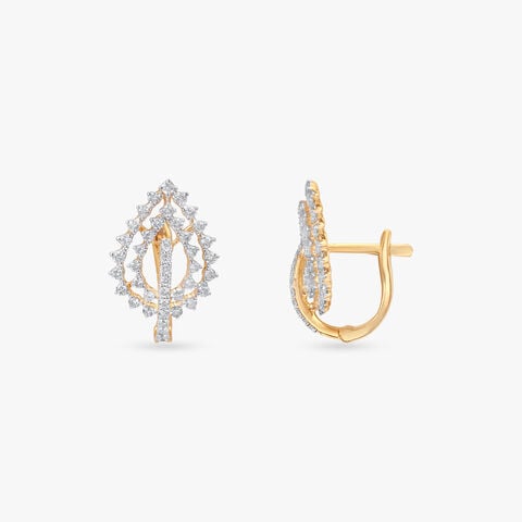 Classy Cascade Diamond Hoop Earrings