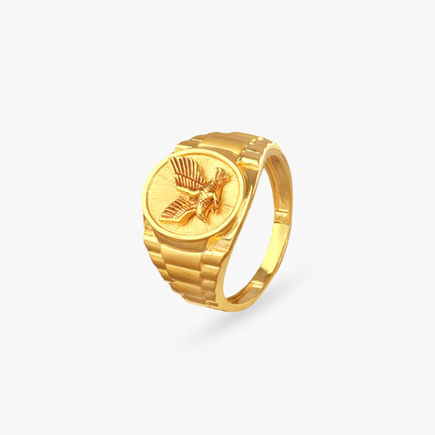 Eagle Rise Gold Ring for Men