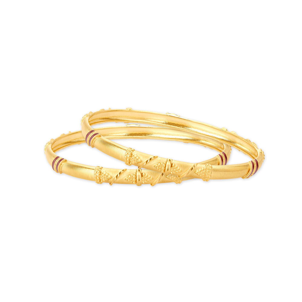 Abstract Elegant Gold Bangle